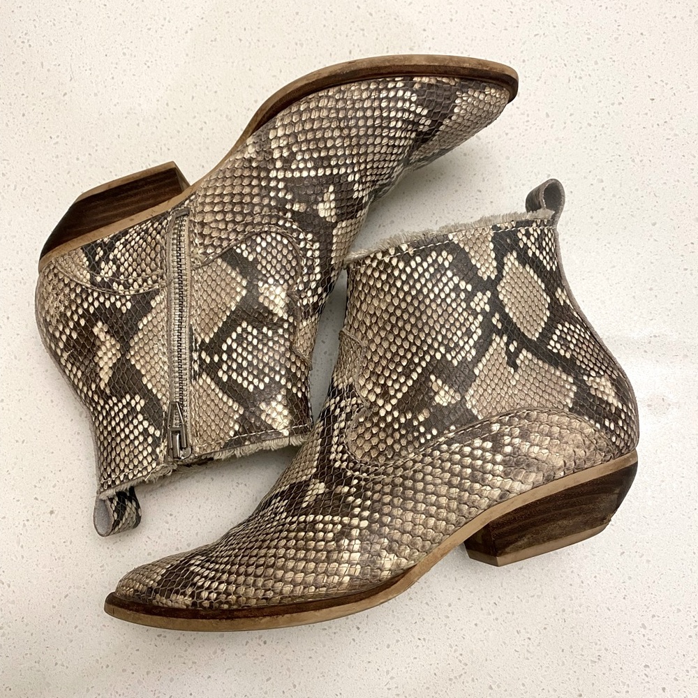 Dolce Vita Snakeskin Booties
